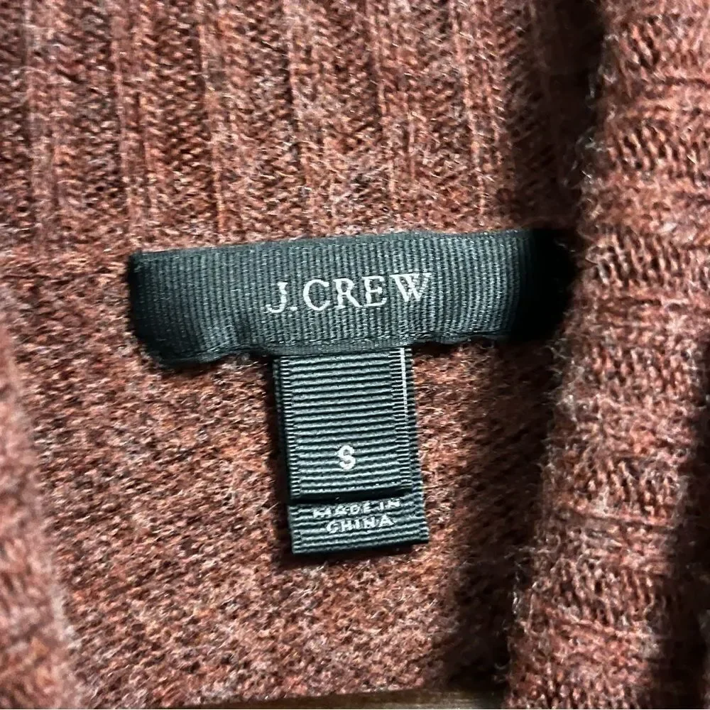 J. Crew Brown Wool Blend Turtleneck Sweater